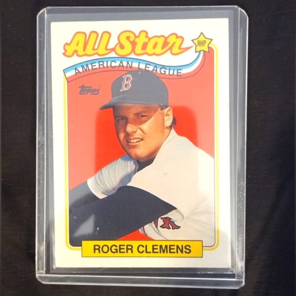 Roger Clemens 1989 Topps All Star AL Leaders BOSTON RED SOX #405 Baseball Card